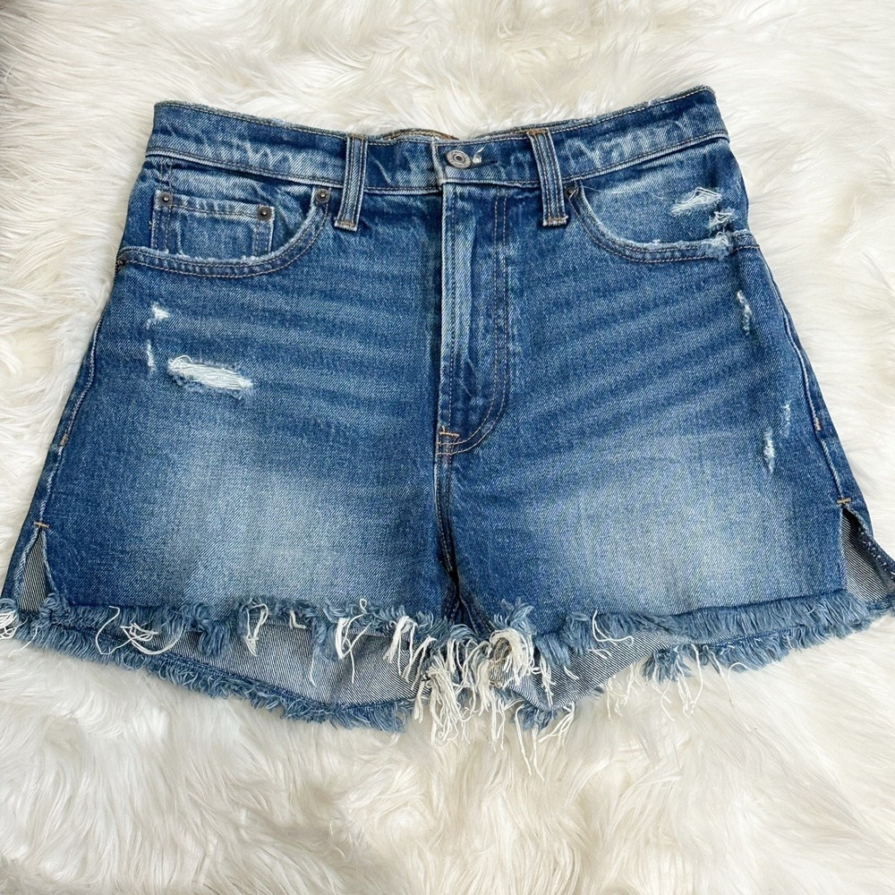 Abercrombie & Fitch Womens The 4" Mom Short High Rise 25/0 Festival Summer